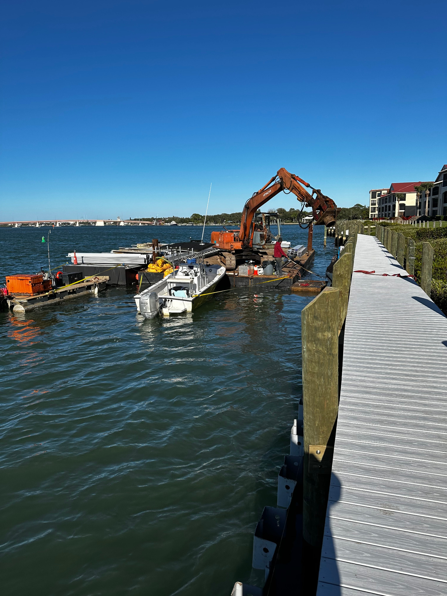 Dock construction project in Florida
